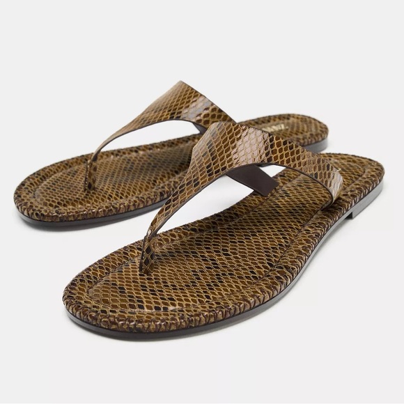 Zara Shoes - NEW! Zara Snake Print Women's Sandals Size 38 or 7.5 (US)